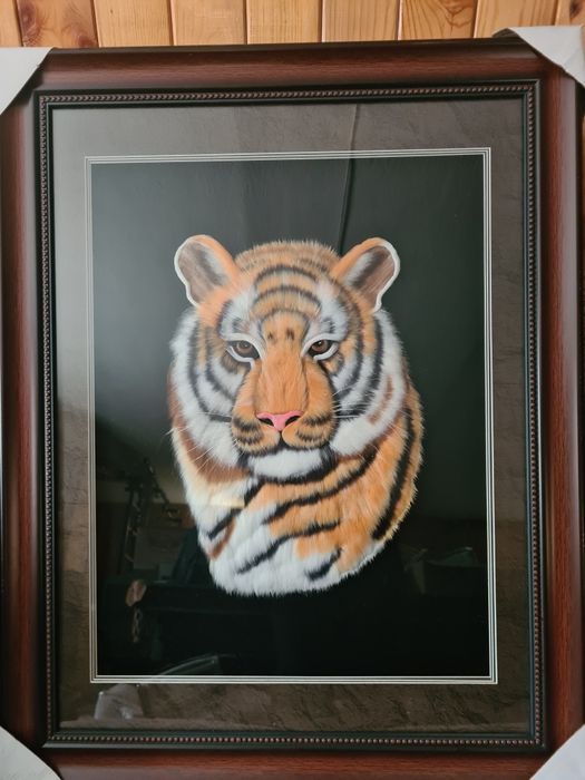Пано новое!!! Тигр из меха. В упаковке.