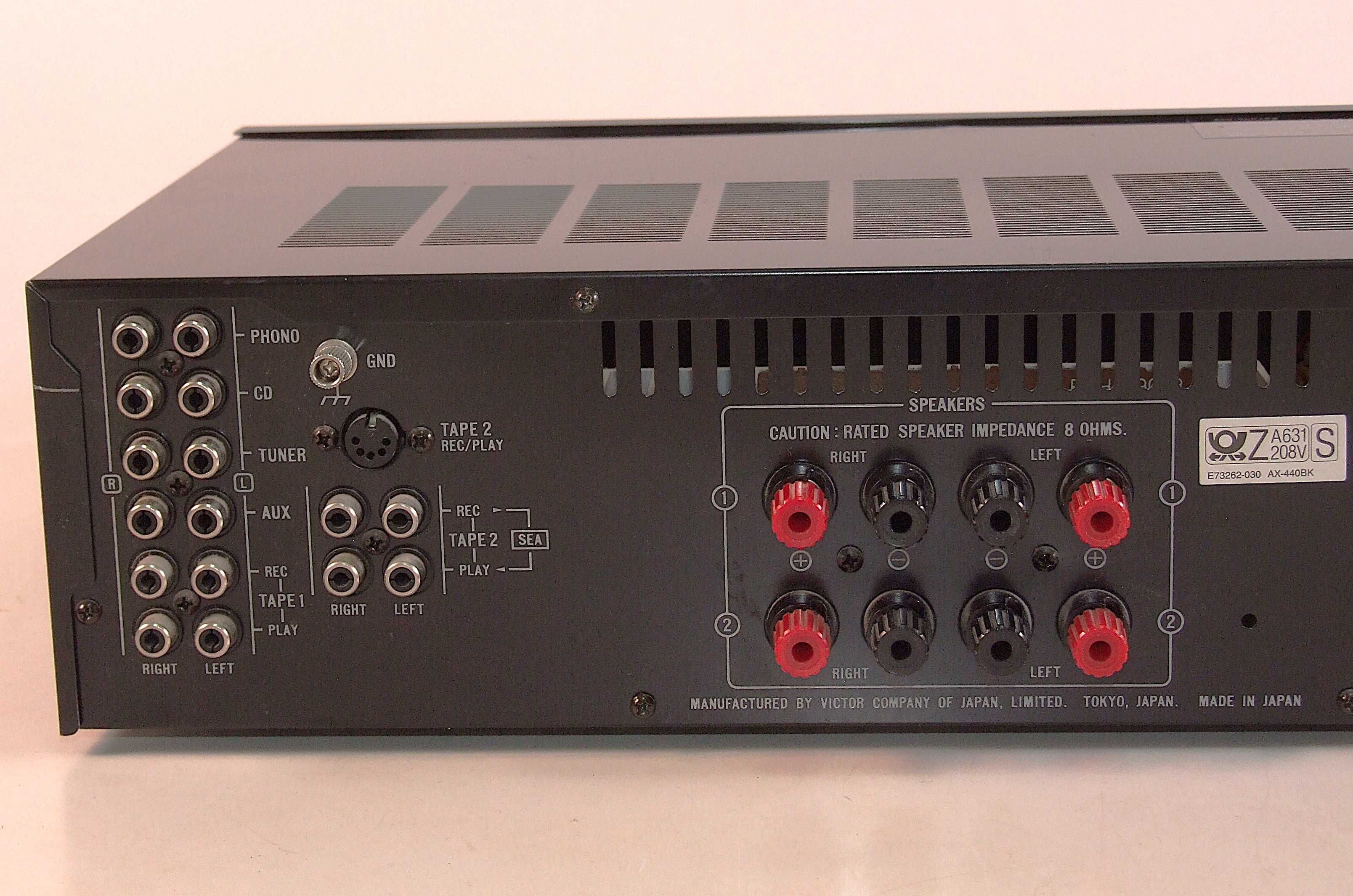 Amplificator stereo JVC AX440, 2 / 4 x 75 W, Made in Japan, IMPECABIL