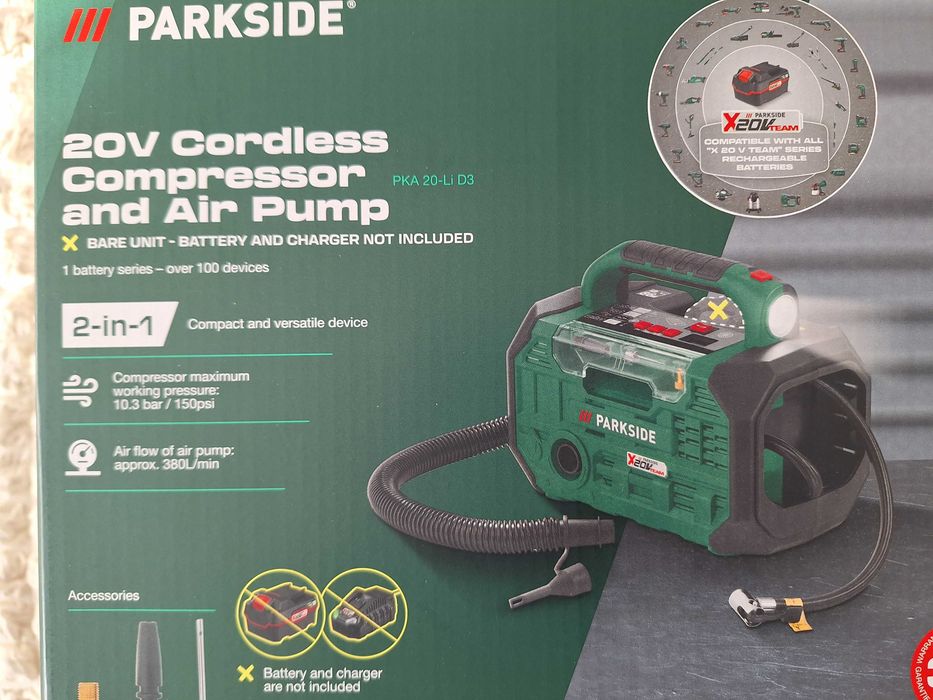 Compresor auto, puternic, cu presiune maximă de 10 bari/150PSI