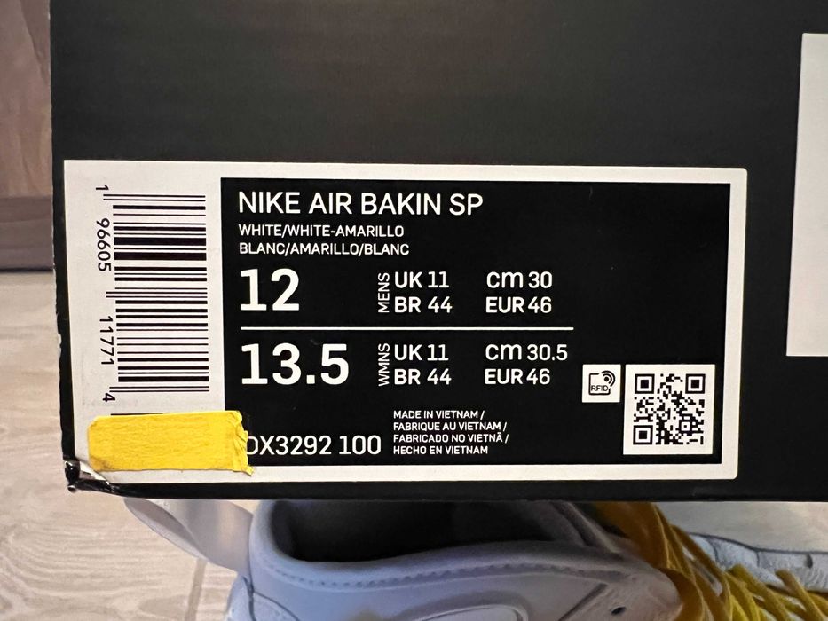 nike air BAKIN x SUPREME мъжки маратонки номер 46