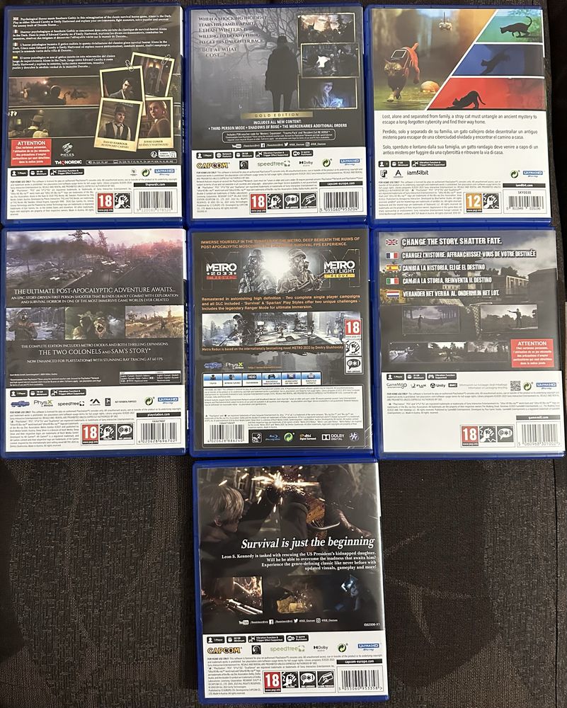 Игри за PS5 и PS4 в отлично състояние с кутии.
