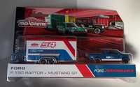 Macheta Ford F150 Raptor + Ford Mustang GT- Majorette Transporter 2023