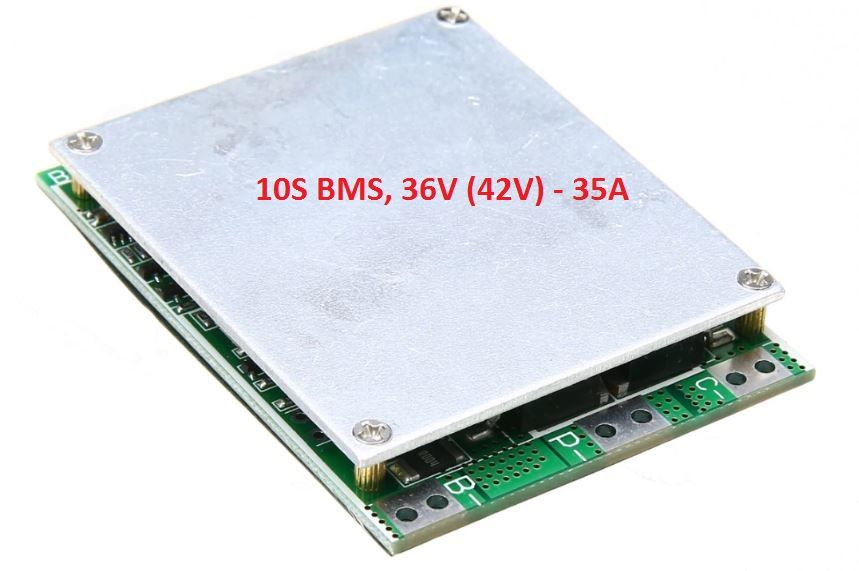 10S BMS 42V 35A, защитна платка с балансно зареждане, PCB BMS board