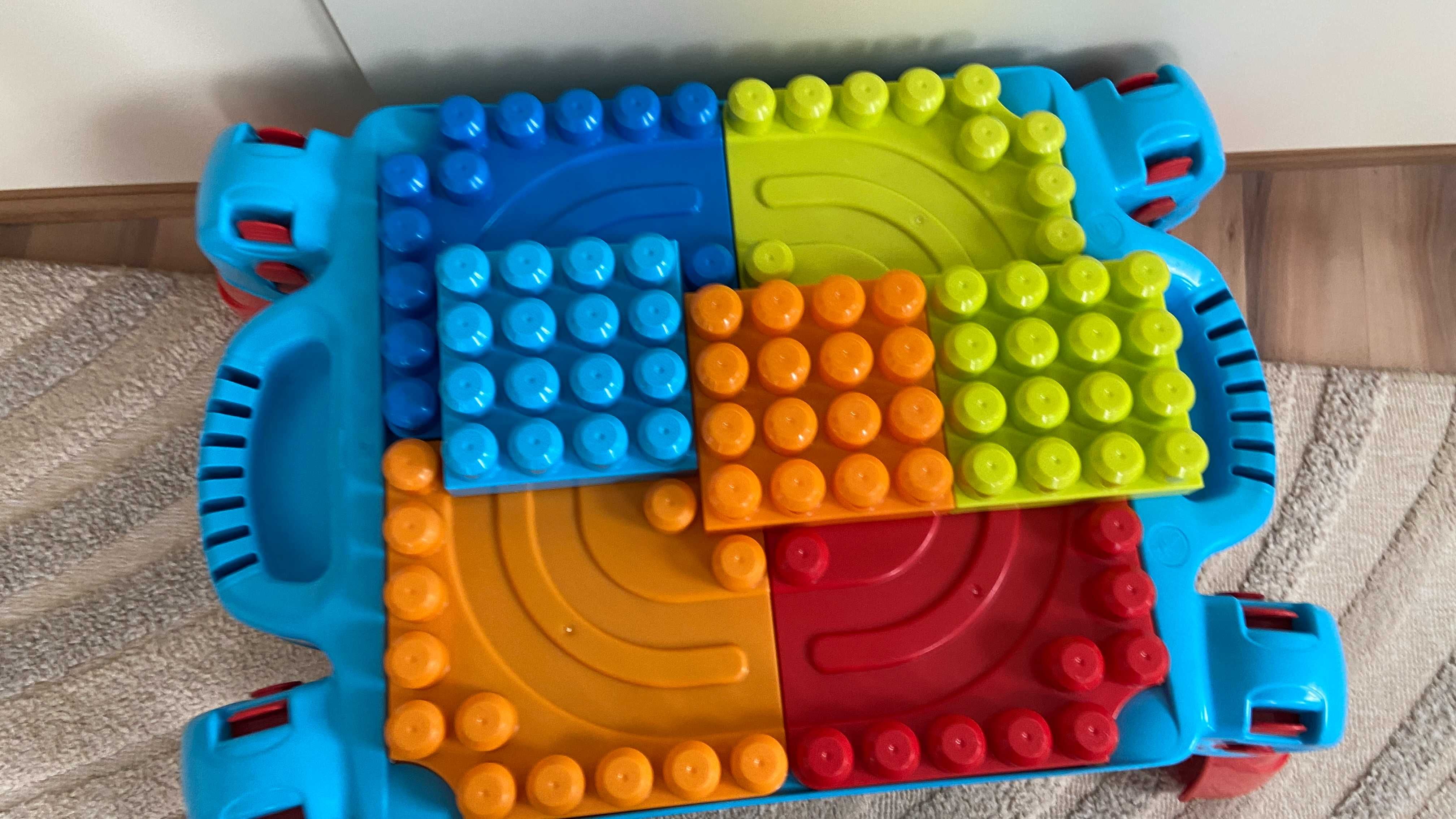 СЕТ Mega Bloks 2 вида - Детска маса + Влак с цифро (50+ части)
