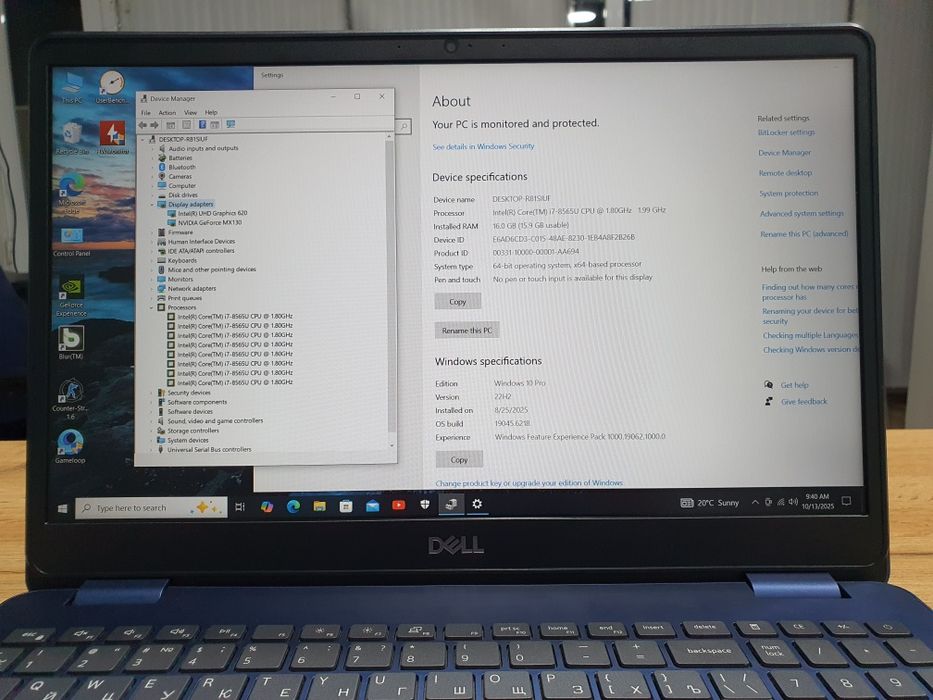 Noutbook Dell 5584 Intel core I7 8565U