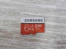 Карта памяти MicroSD 64GB Samsung/Самсунг EVO Plus