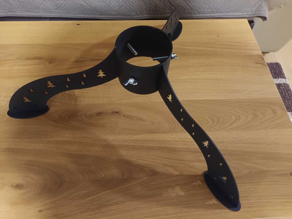 Suport brad de Crăciun, negru, 70x70x20 cm