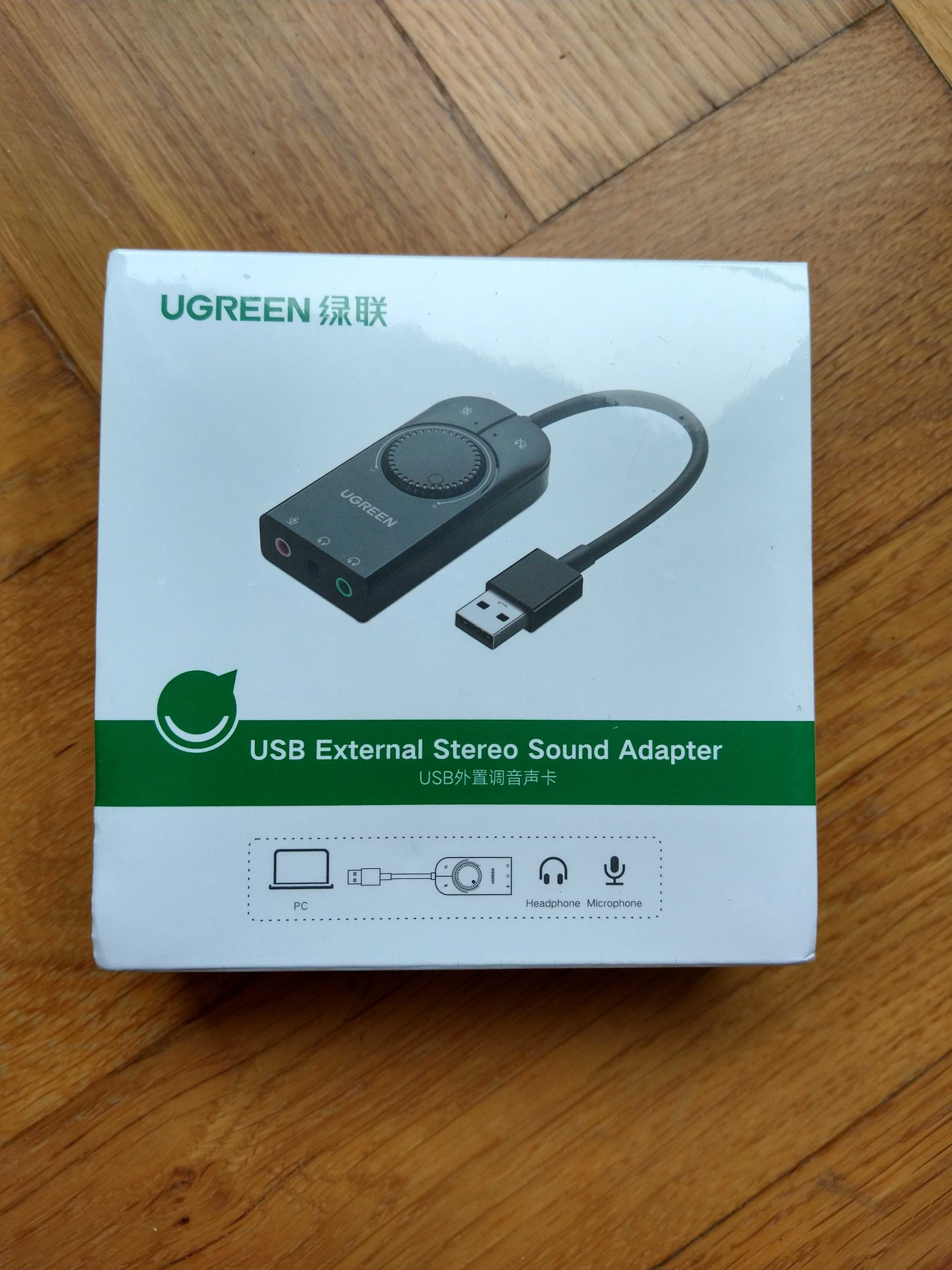 НОВ! UGreen USB external Stereo sound adapter (звукова карта)