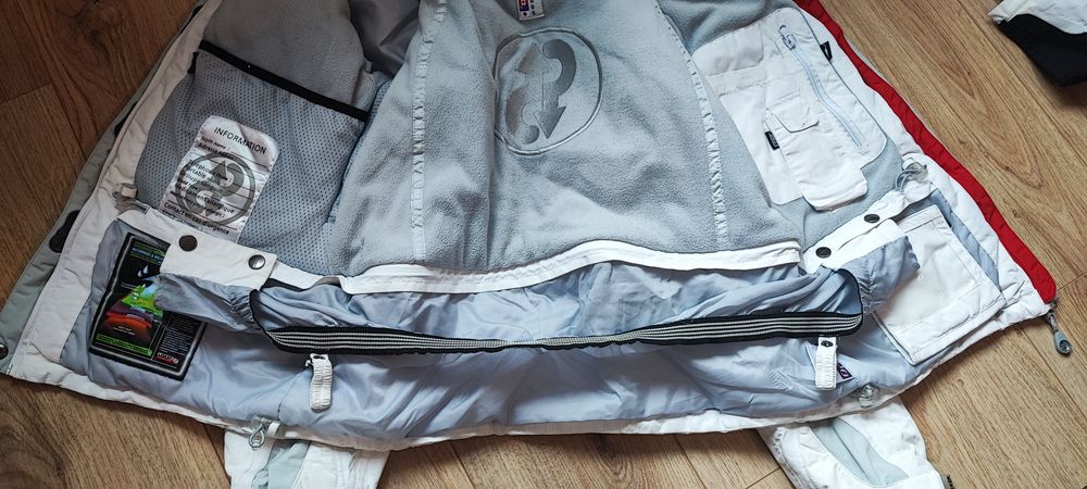 Geaca si pantaloni ski schi fete alb Lisker