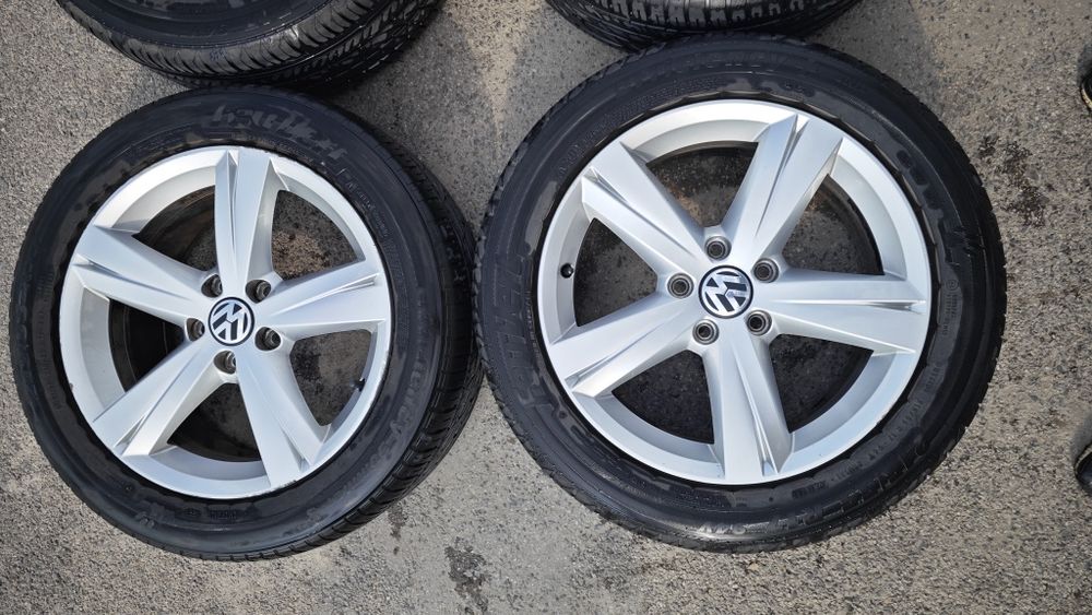 Оригинални джанти за vw 5х112  57.1 гуми 215/55/17