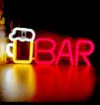 Afis neon led, Bar, plexiglas, reclama luminoasa