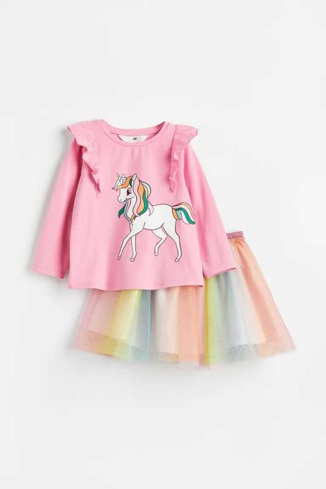 Set 2 piese bluza si fustita 2-4, 8-10 ani / 104, 140