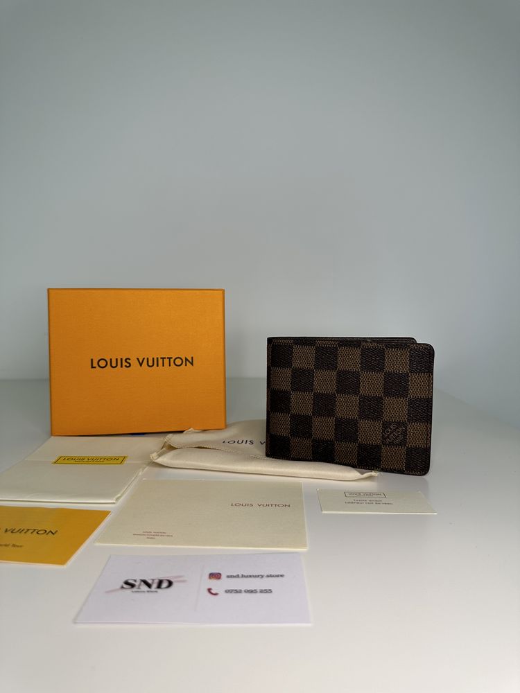 Portofel Louis Vuitton piele canvas 100% cutie inclusă maro pattern