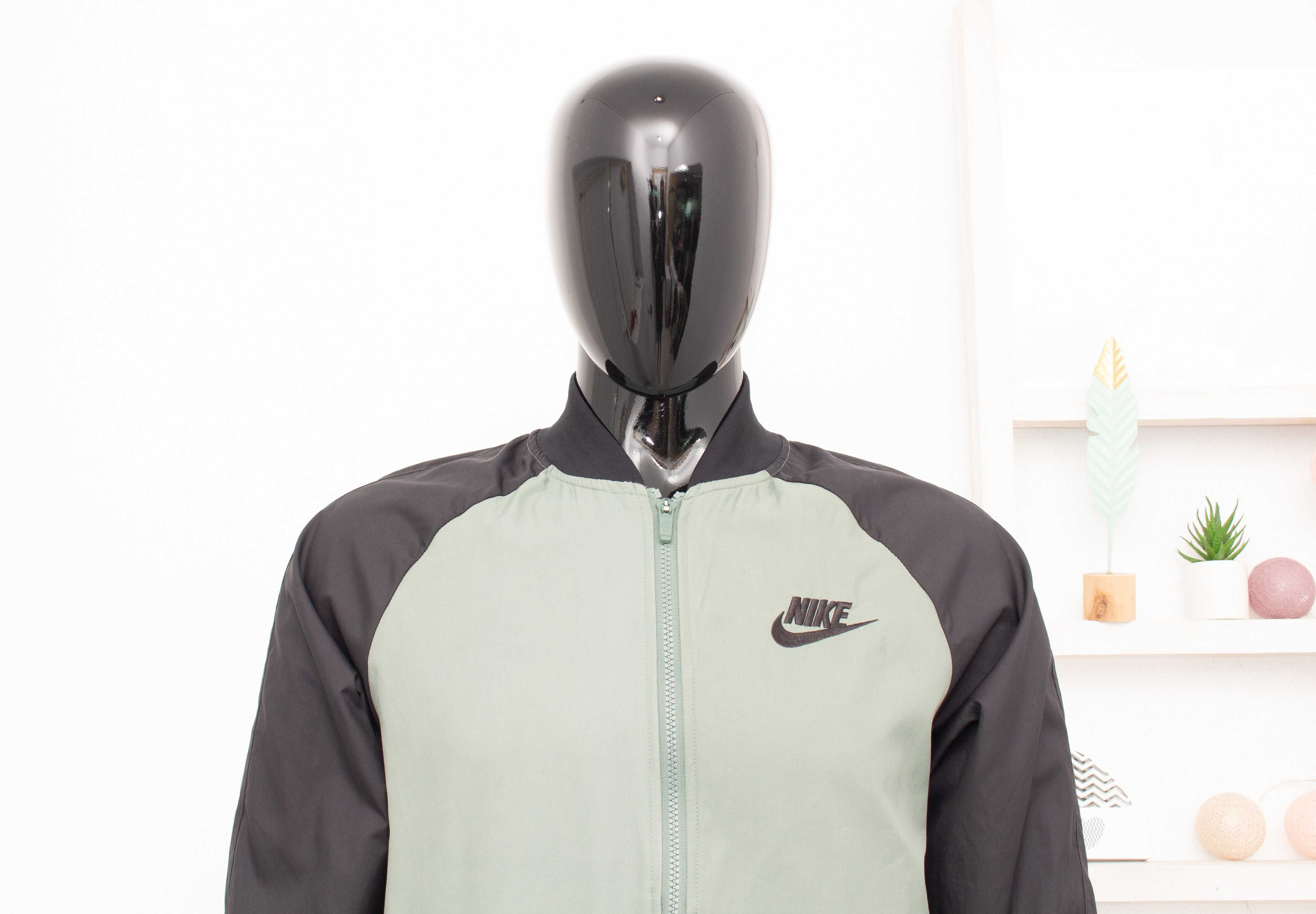 Nike оригинално мъжко яке bomber черно зелено колежанско М