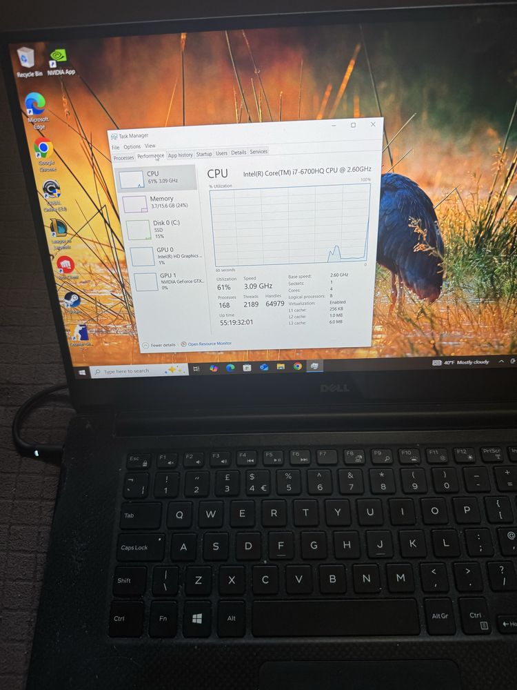 Dell XPS 15 9550 • 4K Touchscreen • intel core i7 • 16GB RAM • SSD