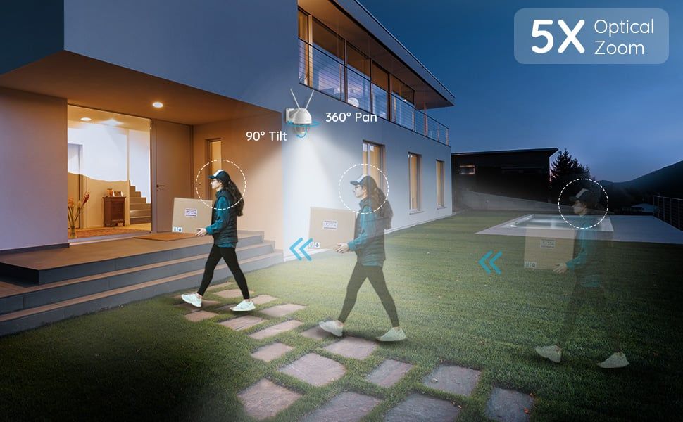 Pachet camera de cu Card MicroSD 64 GB, Reolink E1 Outdoor