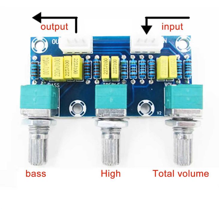 Corector de ton stereo XH-M802 cu butoane