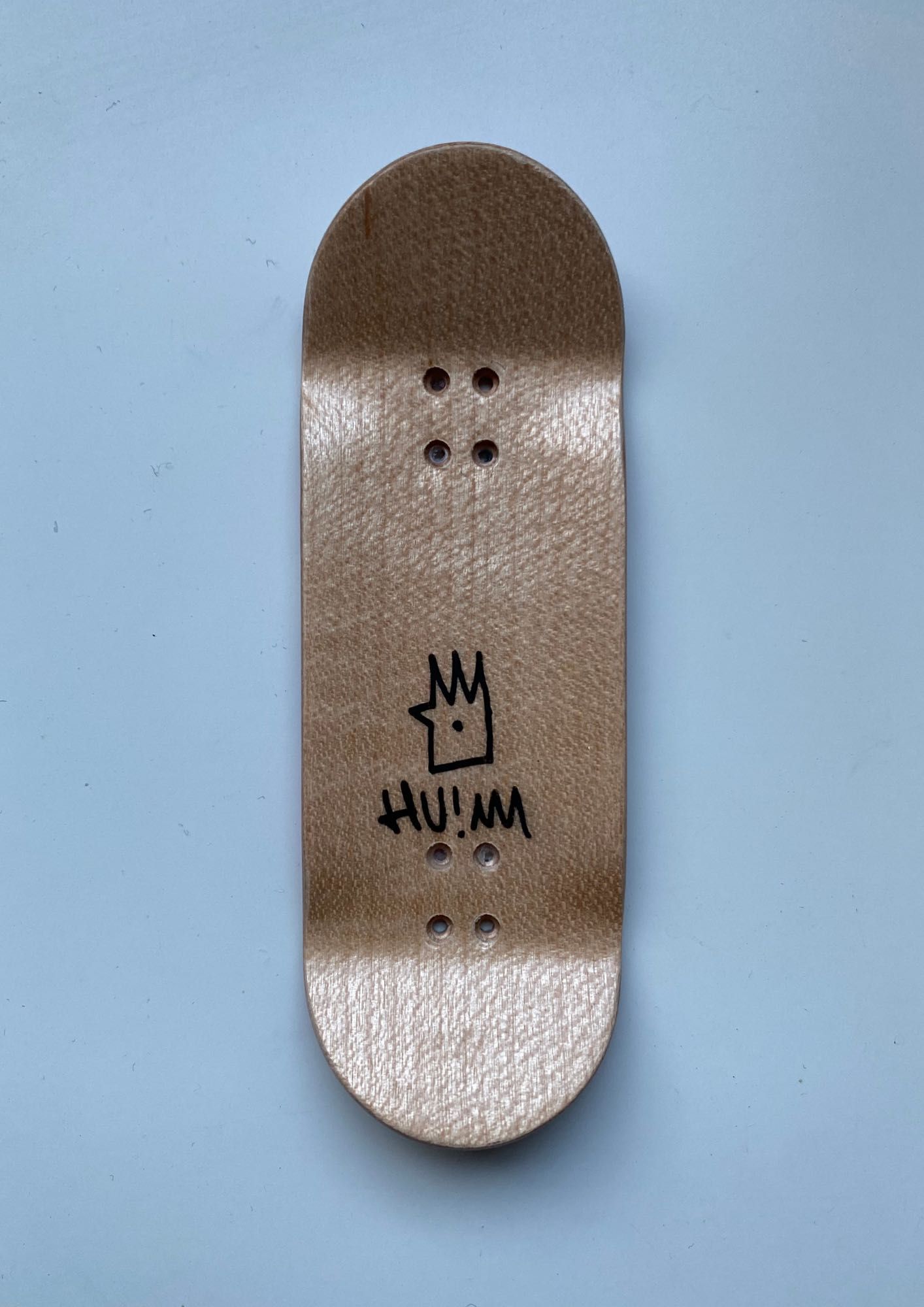 Fingerboard pro de lemn pictat full set up HUIM "chill dude"