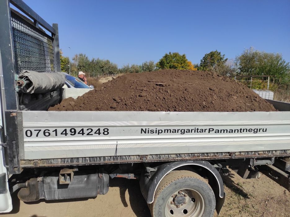 Nisip,balastru,mãrgãritar,pământ negru,frezat de asfalt,beton concasat