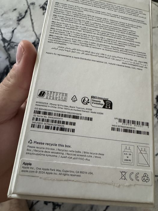 Iphone 16 pro max 512 gb