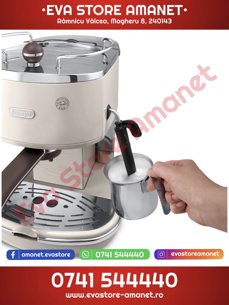 Espressor Manual DeLonghi Icona Vintage 15 bar 1.4l 1100W Crem
