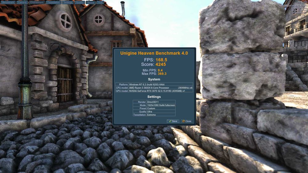 Placa video PNY XLR8 RTX 3070 REVEL EPIC-X - Stare foarte buna