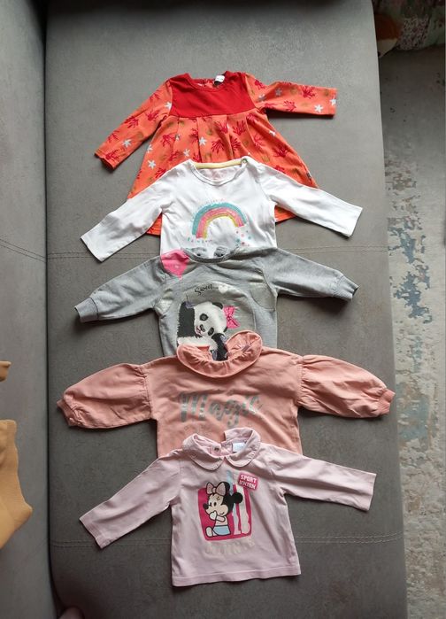 Lot 5 bluze fetita marimea 80 -86