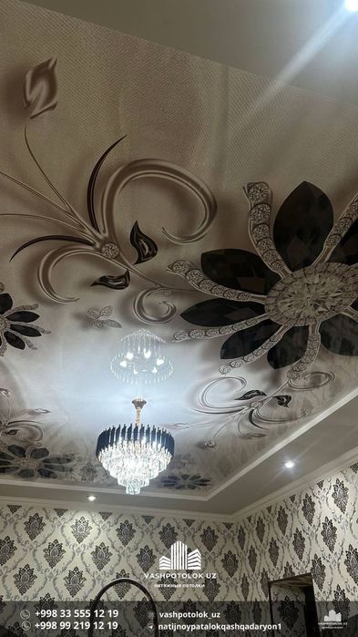 Uy va ofislar uchun natijnoy potolok xizmati