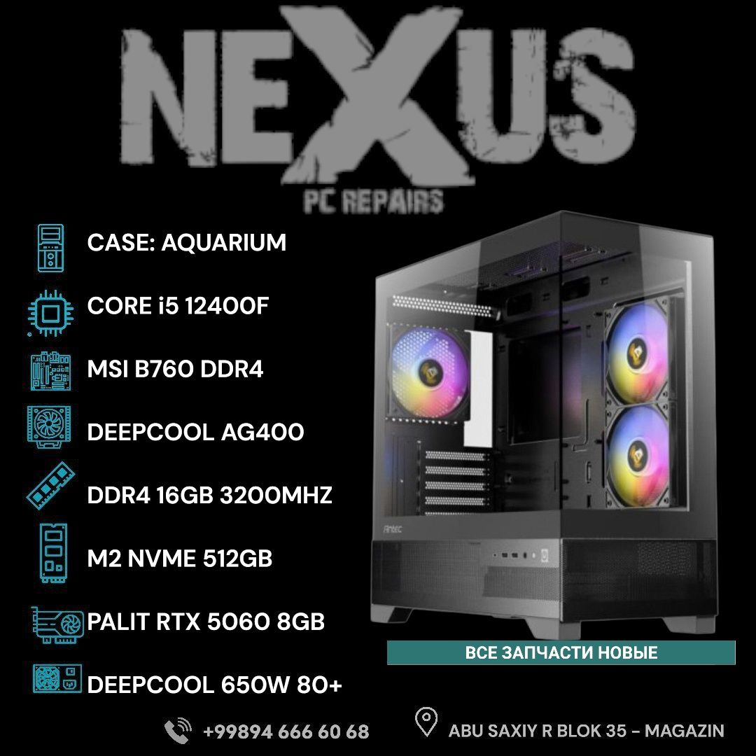 NEW KOMPYUTER  Core i5-12400F/DDR4 16GB/RTX 5060 8GB