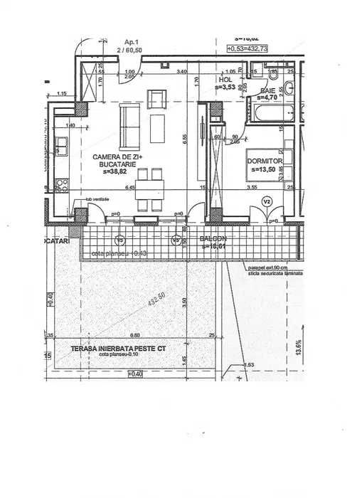 Apartament 2 camere de vanzare de la dezvoltator - Andrei Muresanu