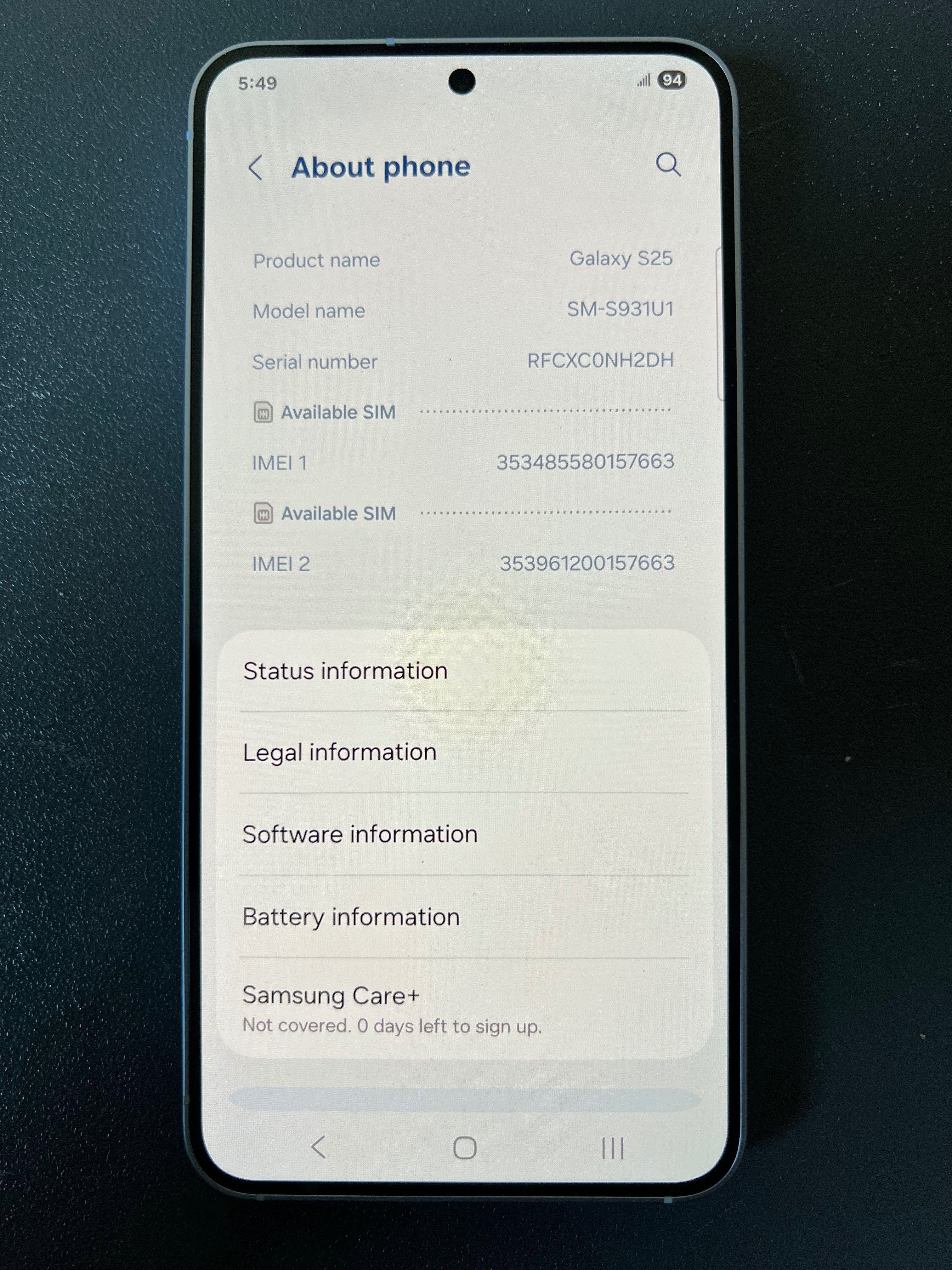 SAMSUNG S25 256GB нов