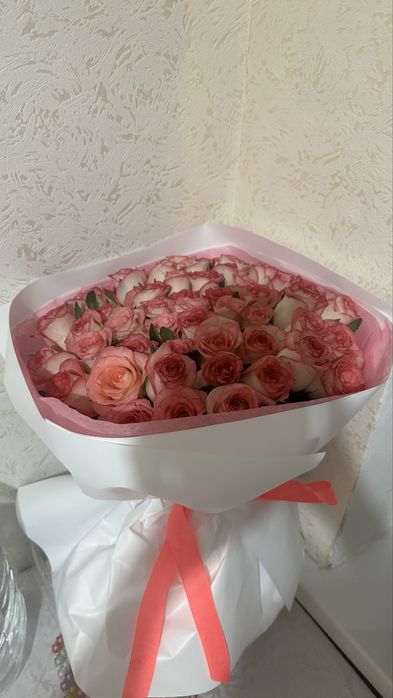 51шт свежая роза.