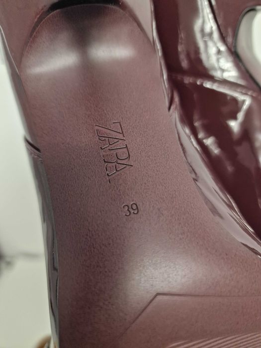Botine ZARA burgundy