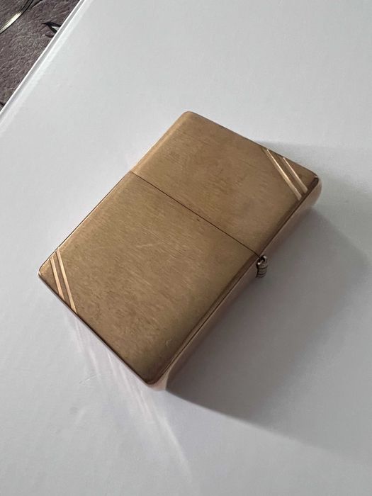 Запалка Zippo Vintage - Brushed Brass, Gold