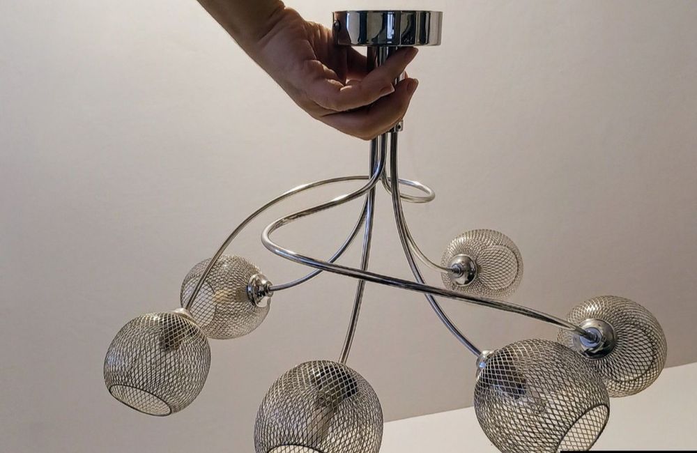 Lustra/ candelabru Brilliant, cromat, cu becuri led incluse