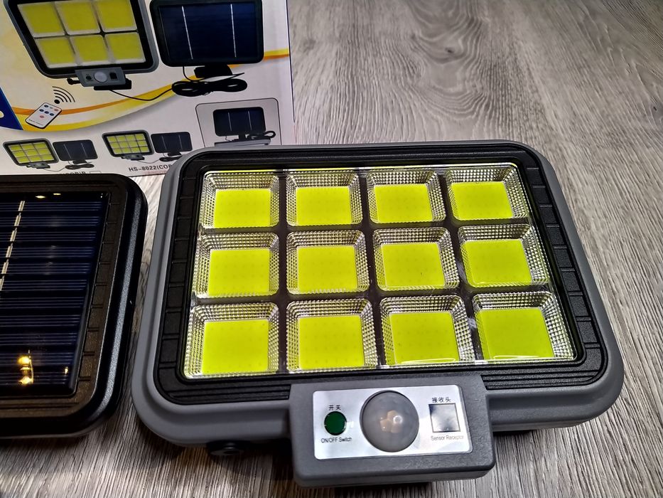 Lampa solara 288 LED-uri COB senzor de miscare si telecomanda, Camping