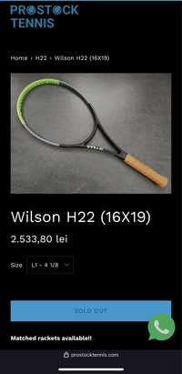 Wilson H22 pro stock Racheta de contract