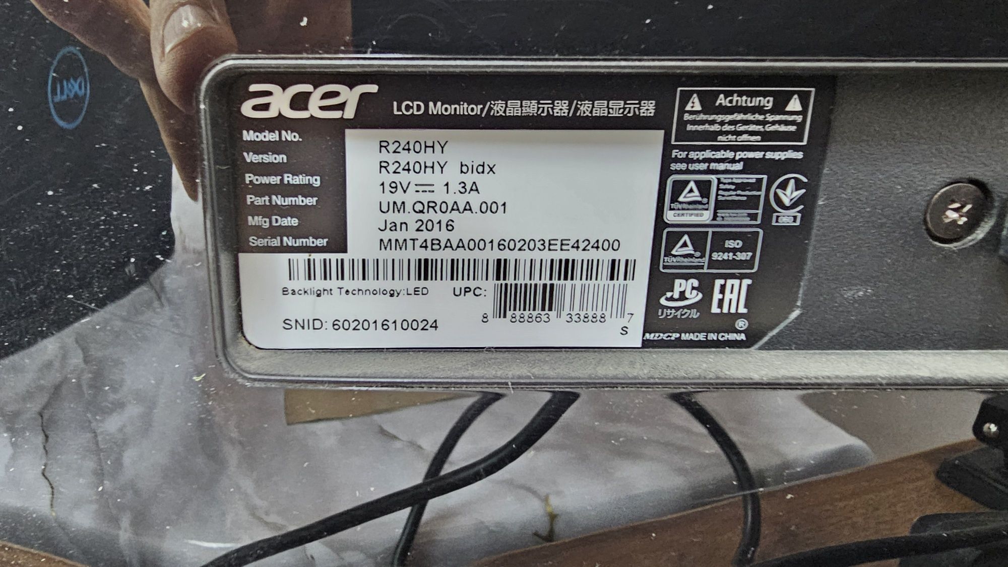 LCD Монитор ACER 24'