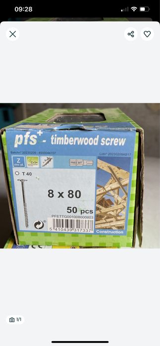 Suruburi 8x80 ,50 Bucati  in cutie originala