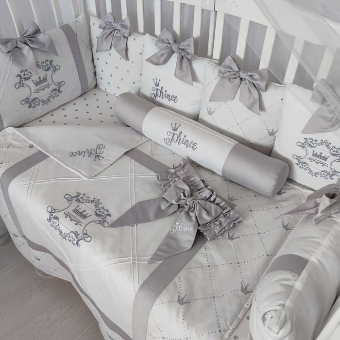 Бебешки спален комплект с обиколник за кошара 60/120 + подарък