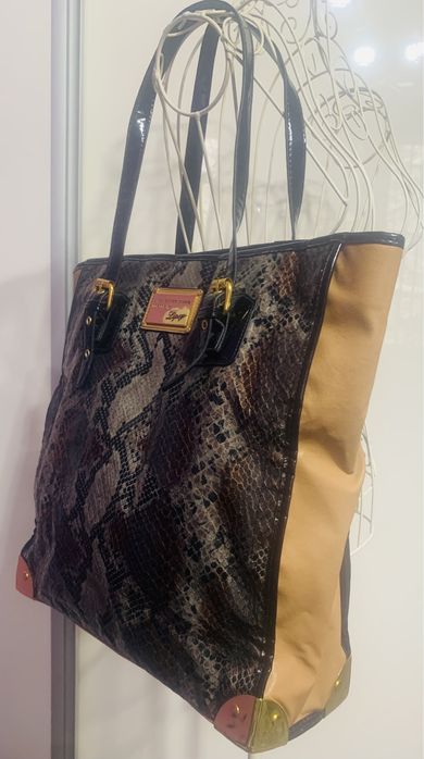 LIPSY Нова дамска чанта животински принт с лого