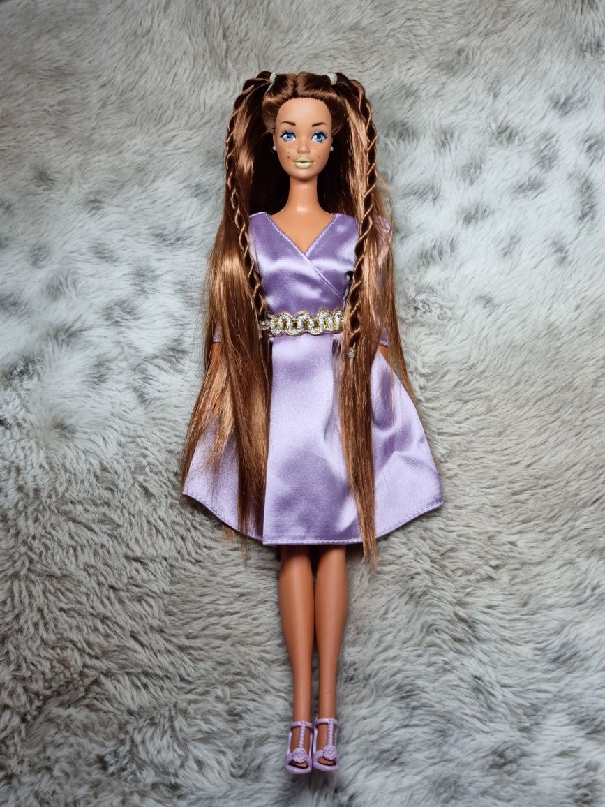 Papusa Barbie Pj Malibu OOAK custom Reroot vintage