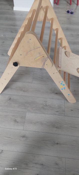 riunghi de cățărare - cu rampă / tobogan - Pikler Triangle Montessori