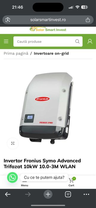 Invertor Fronius Symo 10Kw trifazat on grid