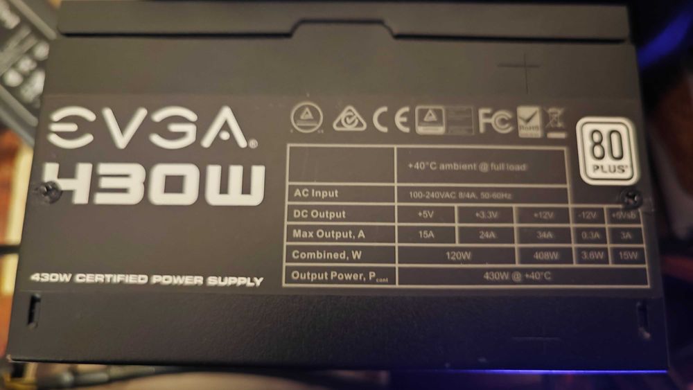 sursă pc EVGA 430 wați și mbo și procesor amd A10 7700k