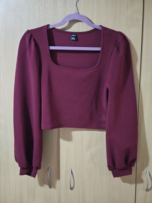 Top burgundy Shein