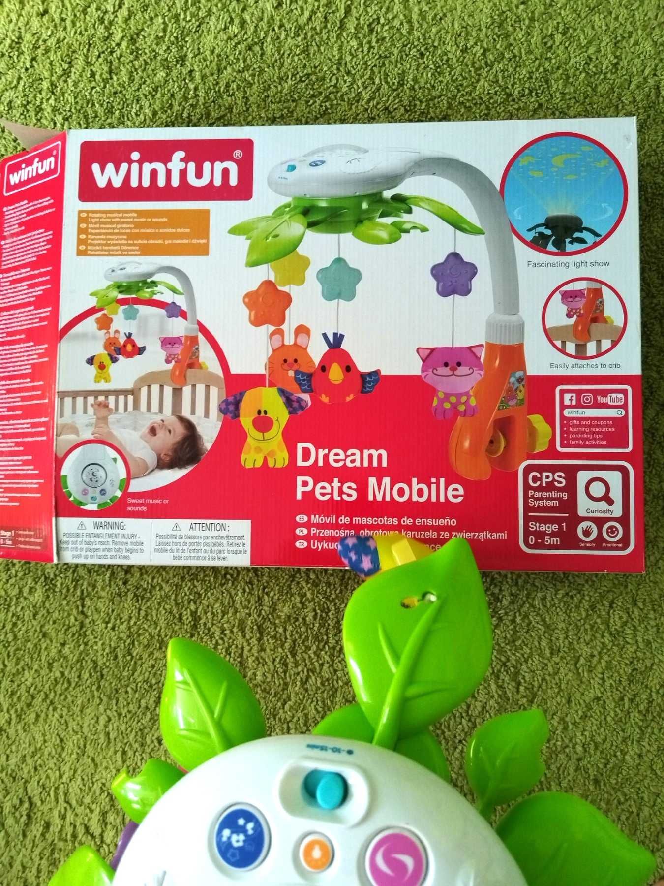 WINFUN Музикална въртележка с лампа прожектор + Проходилка Jumbo