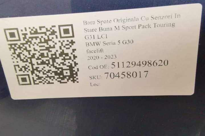 Bara Spate Originala Cu Senzori In Stare Buna M Sport Pack Touring G31