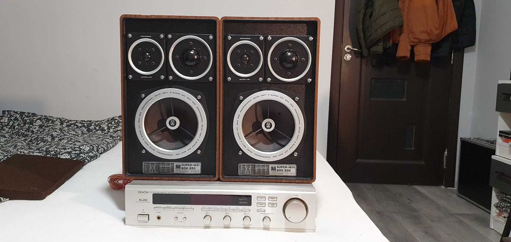 Sistem audio HiFi boxe+amplituner, receiver/statie amplificator