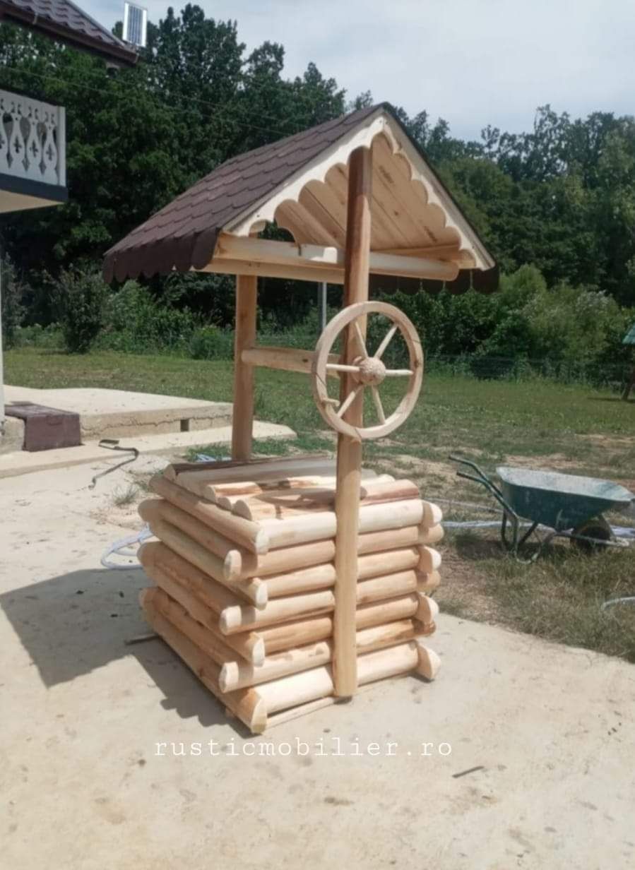 Mobilier  rustic terasă  foișor  leagan  mese scaune  balansoar lemn